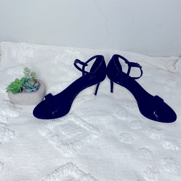 Michael Kors Black Glitter Strappy Kitten Heels size 9.5 - Picture 2 of 10